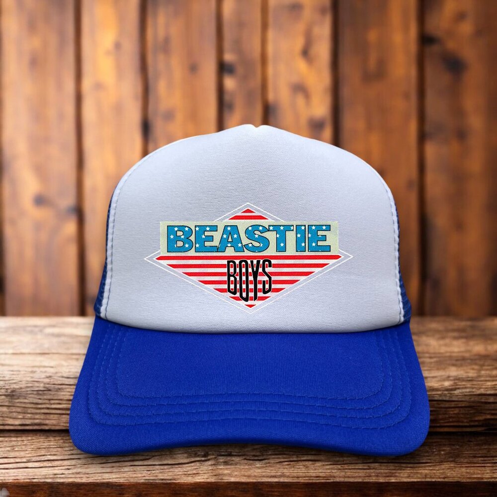 Beastie Boys USA Unisex Trucker Hat Blue Snapback 90s Hip Hop Rap Baseball Cap